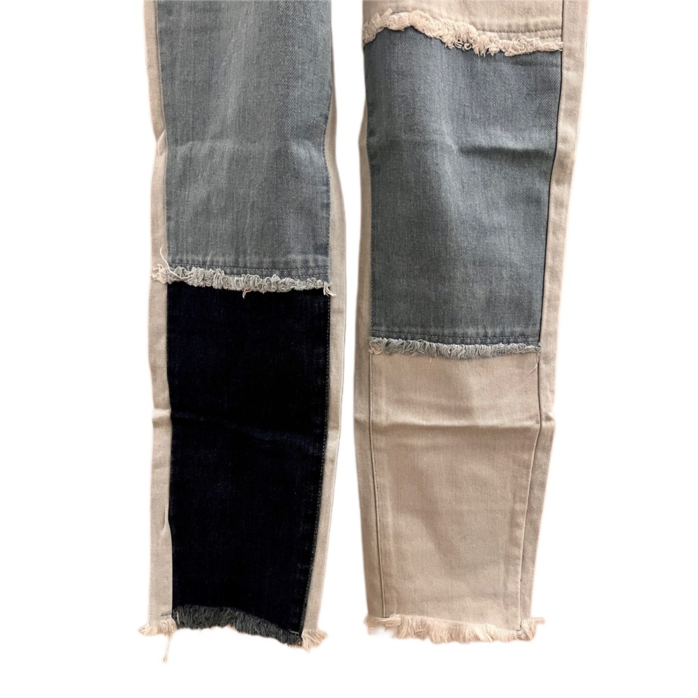 Momokrom Distressed Patchwork Denim Overalls Dolls Kill - Picture 7 of 12